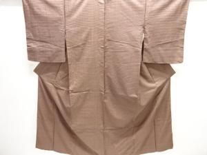 大正ロマン　格子織出し手織り紬着物